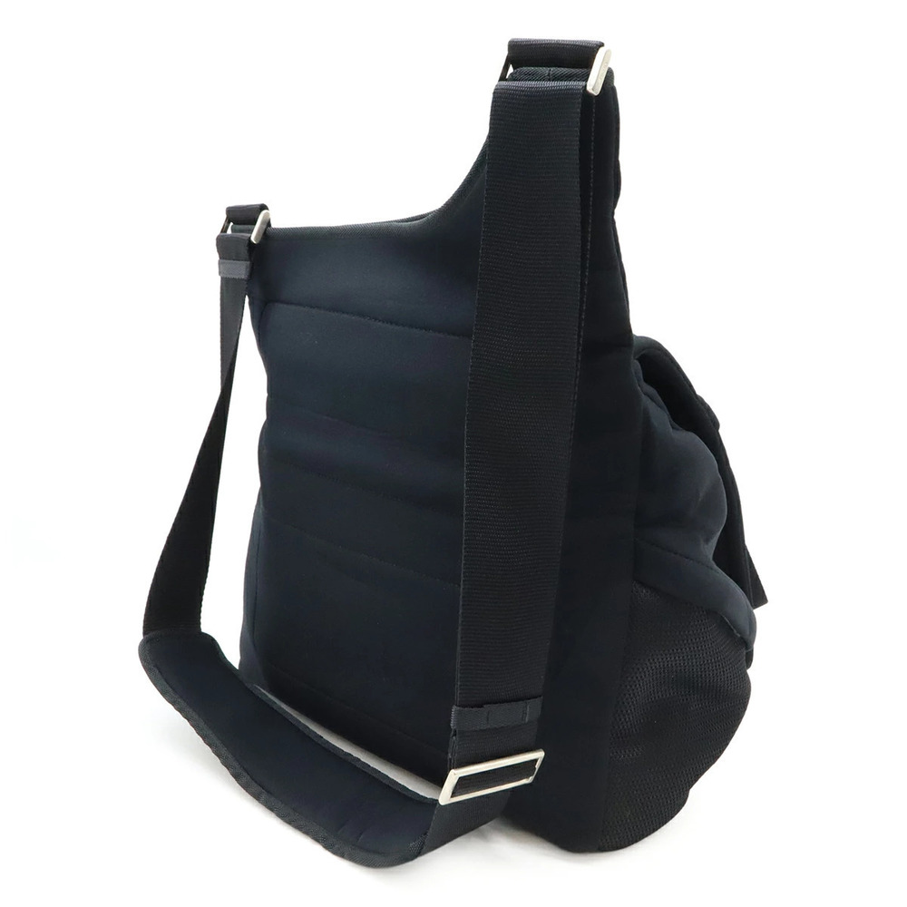 Prada NERO Black Messenger Mesh Neoprene Shoulder Bag Sport Black